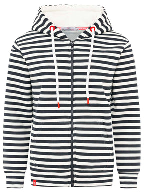 Zwillingsherz - Hoodiejacke "Moin Streifen“ Navy