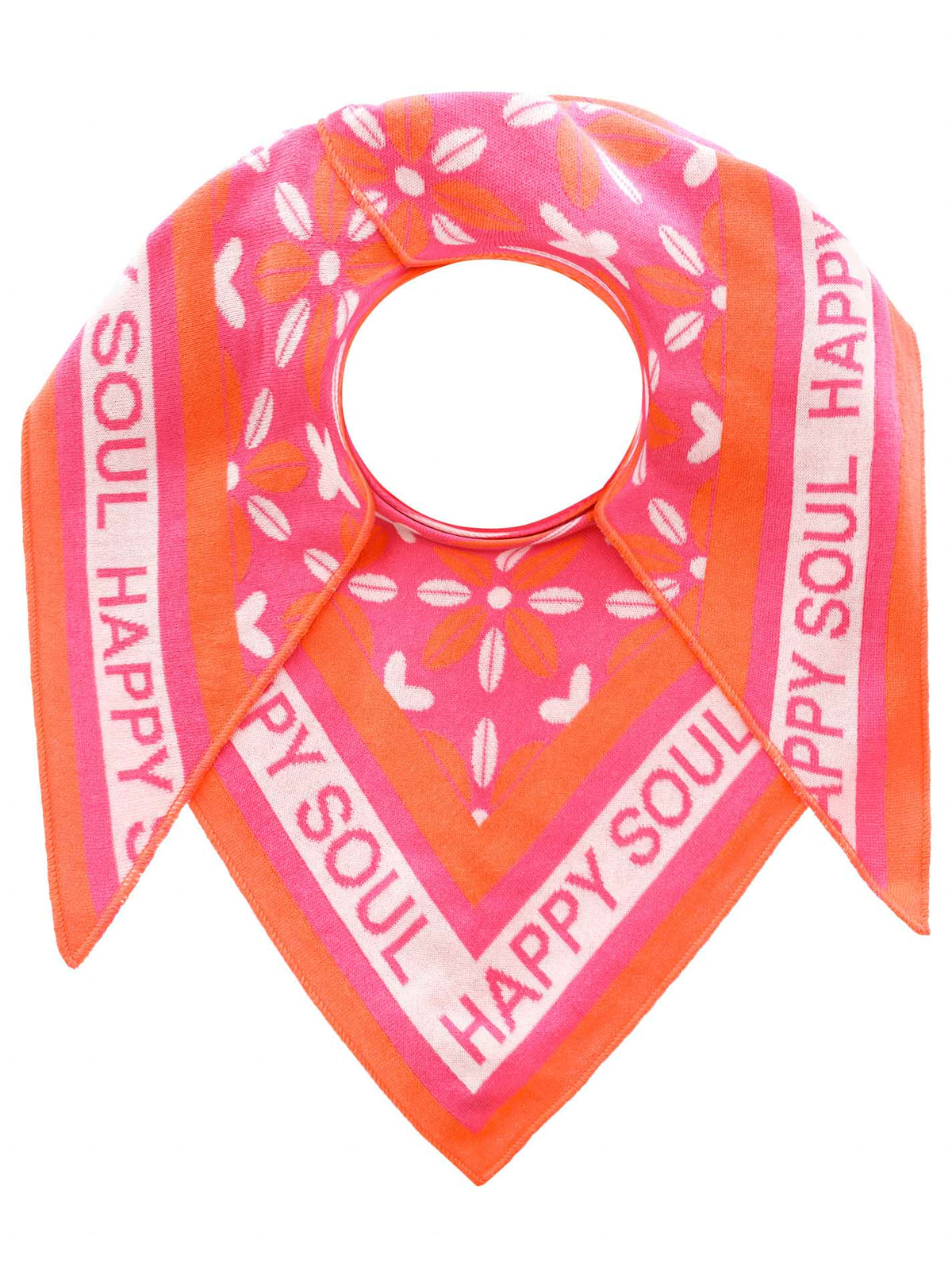 Zwillingsherz - Dreieckstuch "Happy Soul" Baumwolle - Pink