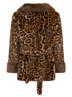 Zwillingsherz Stilvoll weiche Leo Jacke - Taupe