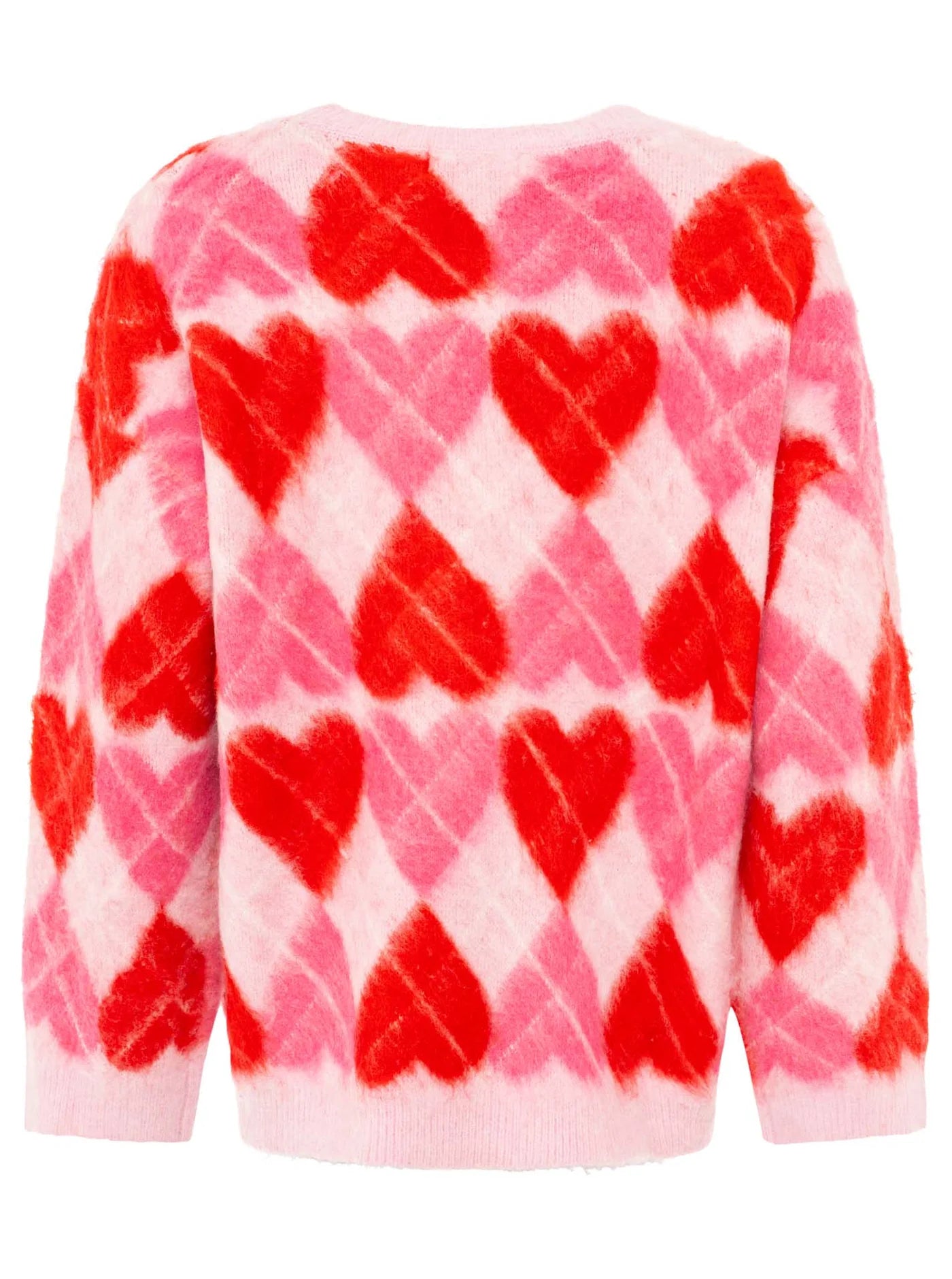 Zwillingsherz Pullover "ARGYLE LOVE" - Pink