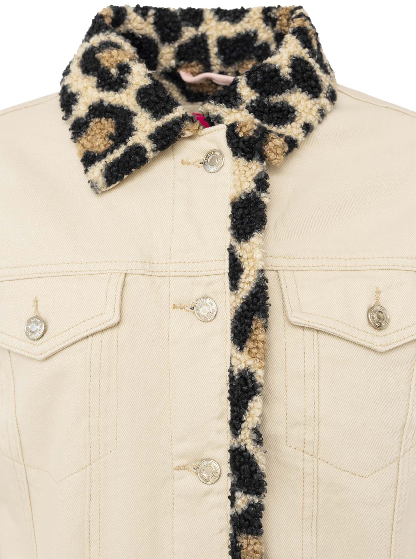 Zwillingsherz - Jeansjacke "Leo Teddy" - Beige