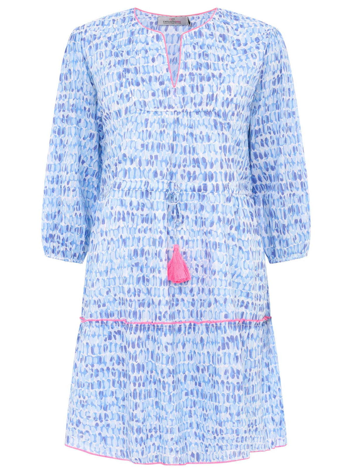 Zwillingsherz - Kleid/Tunika Aquarell Print - Blau