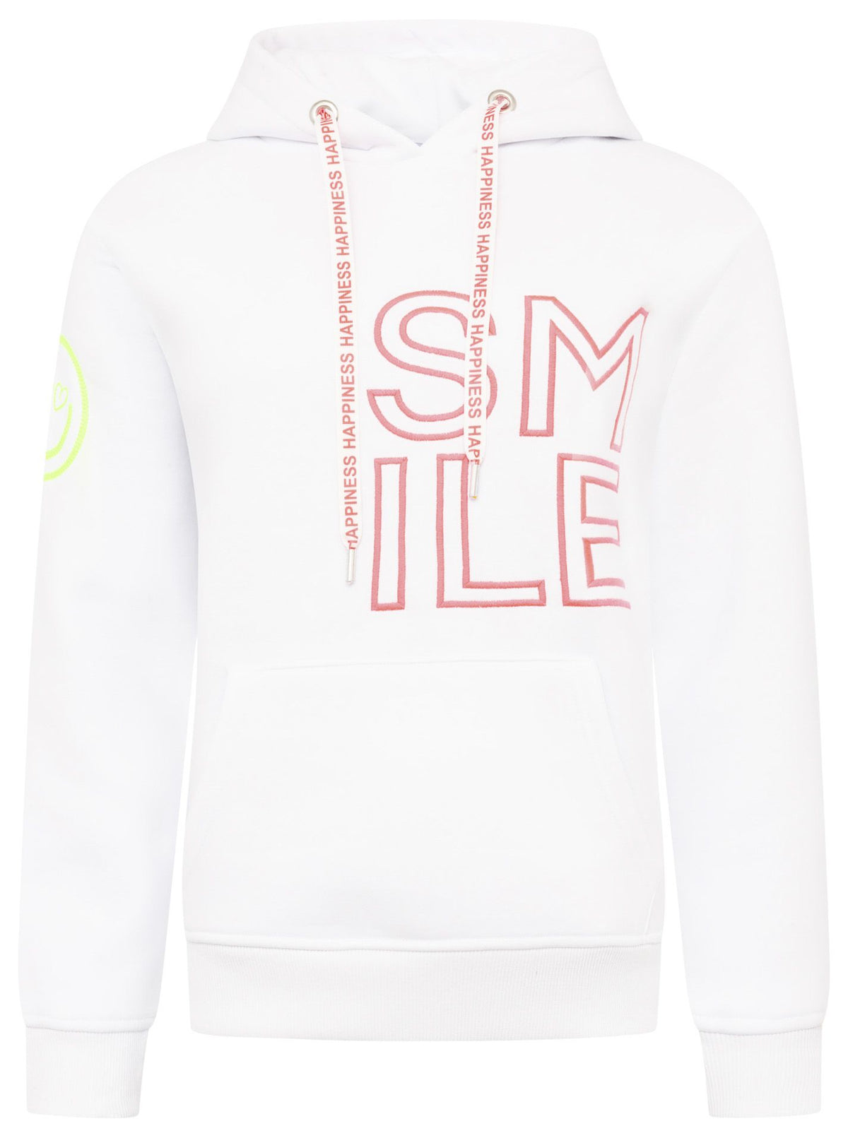 Zwillingsherz - Hoodie "Alissa Smile" - Weiß/Pink