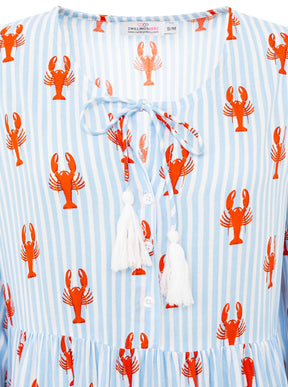 Zwillingsherz - Kleid "Lobsters & Stripes" - Blau