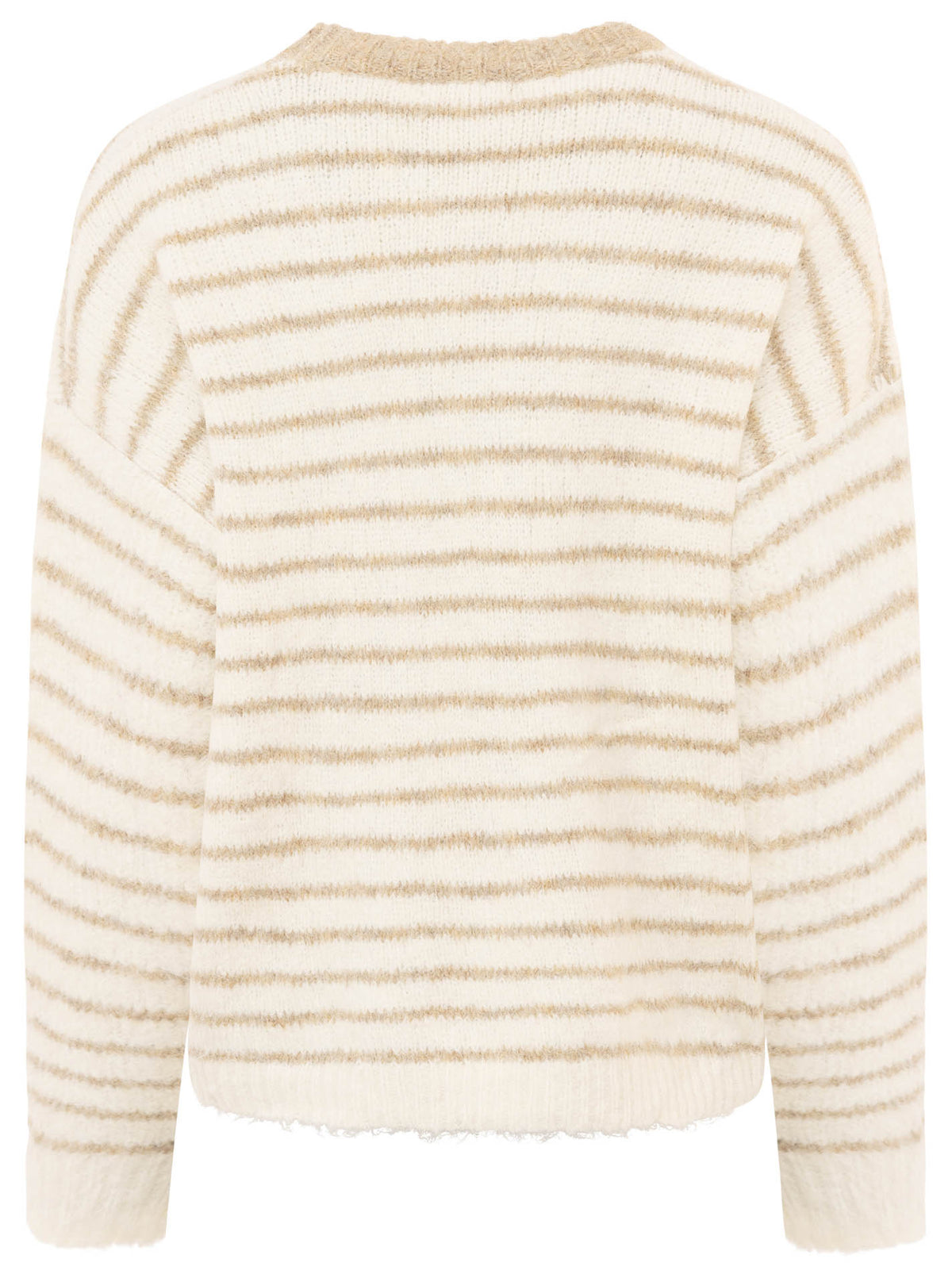 Zwillingsherz Pullover mit Streifen Dolce Vita - Beige