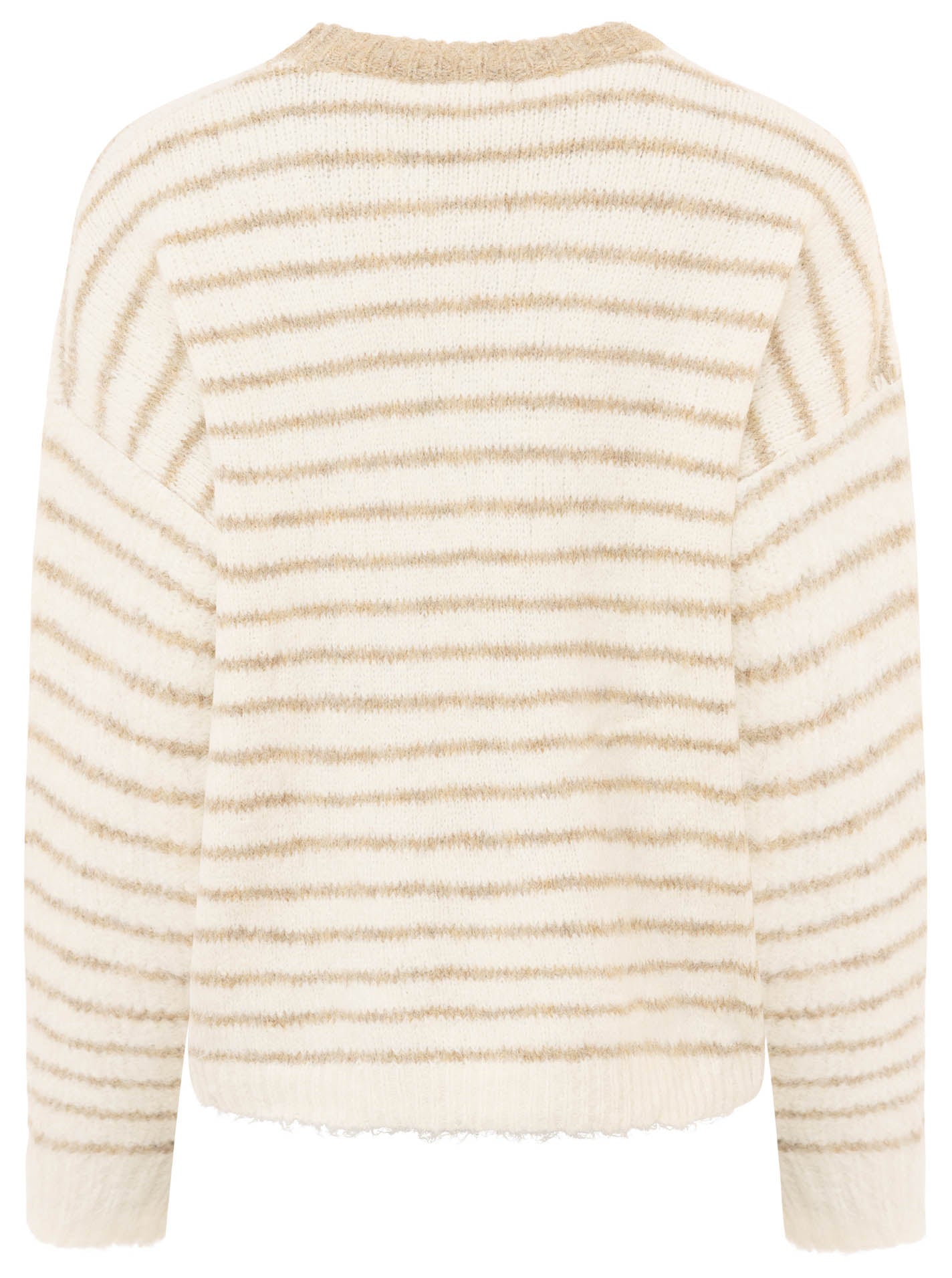 Zwillingsherz Pullover mit Streifen Dolce Vita - Beige