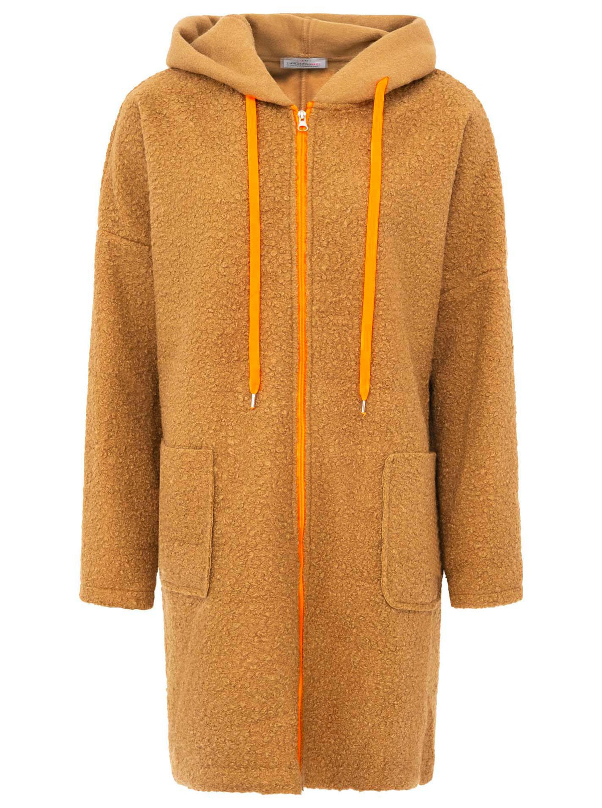 Zwillingsherz Teddy Plüsch Mantel - Camel
