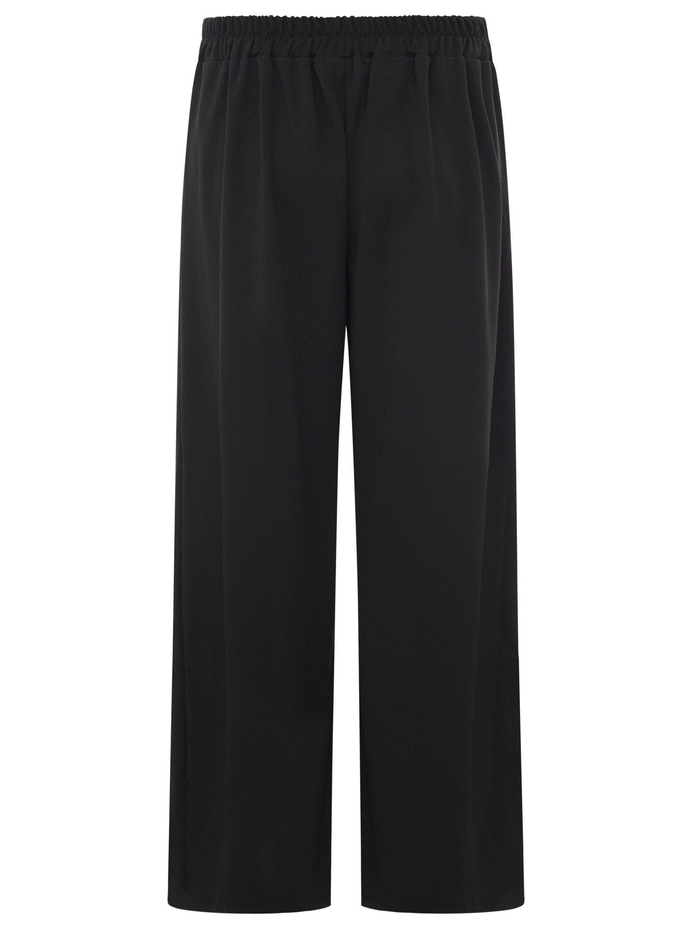 Zwillingsherz Oversize Stoffhose "Bundfalte" - Schwarz