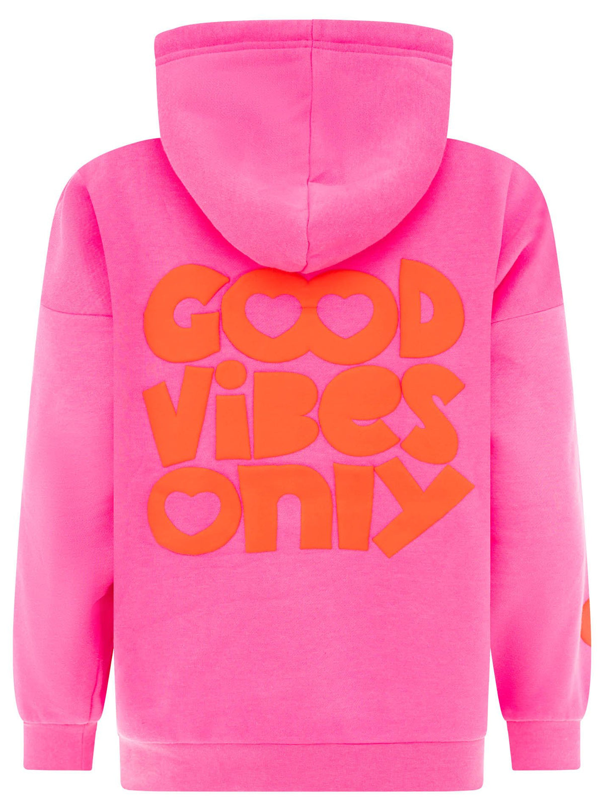 Zwillingsherz Hoodie "Good Vibes Only" - Neonpink