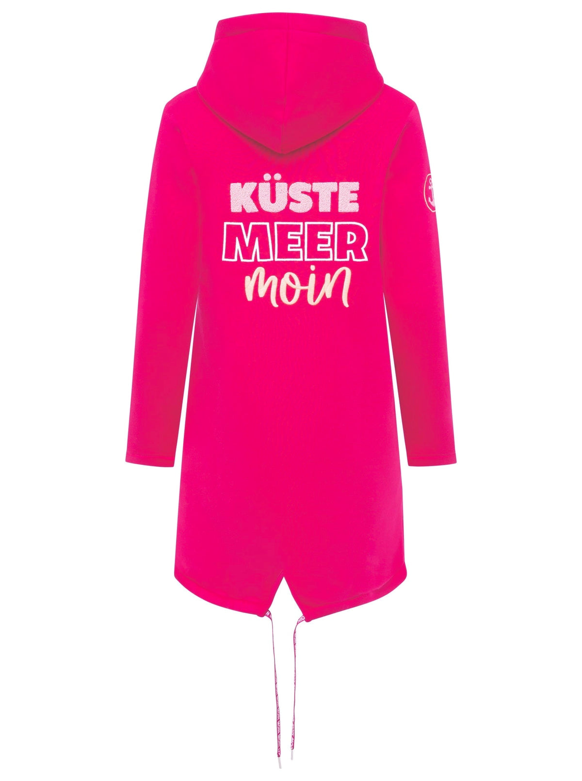 Zwillingsherz - Kapuzen-Sweatjacke / Hoodiemantel "Küste Meer Moin" - Magenta