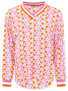 Zwillingsherz - Blusenshirt Pünktchen - Rosa/Orange
