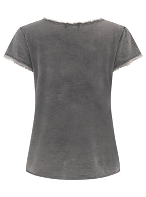 Zwillingsherz - Oversized T-Shirt "Positive Mind" - Dunkelgrau