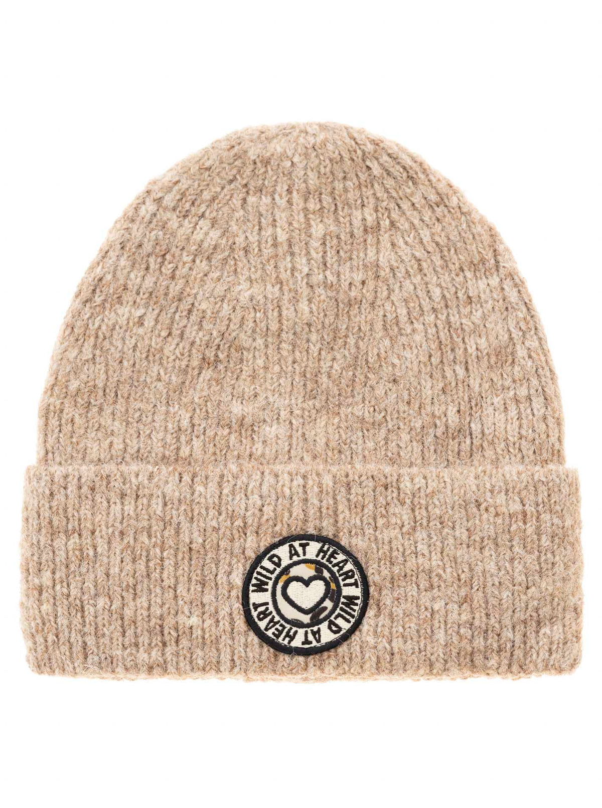 Zwillingsherz - Edle Mütze "Wild at heart" - Mittelbeige