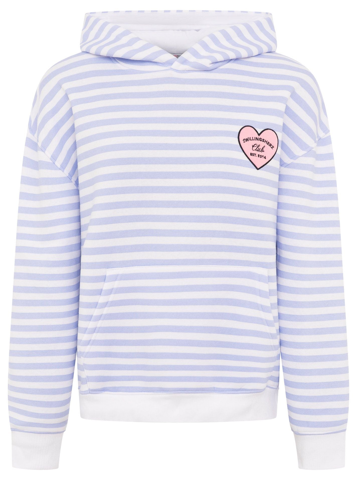 Zwillingsherz - Hoodie "Streifen Zwillingsherz" - Blau