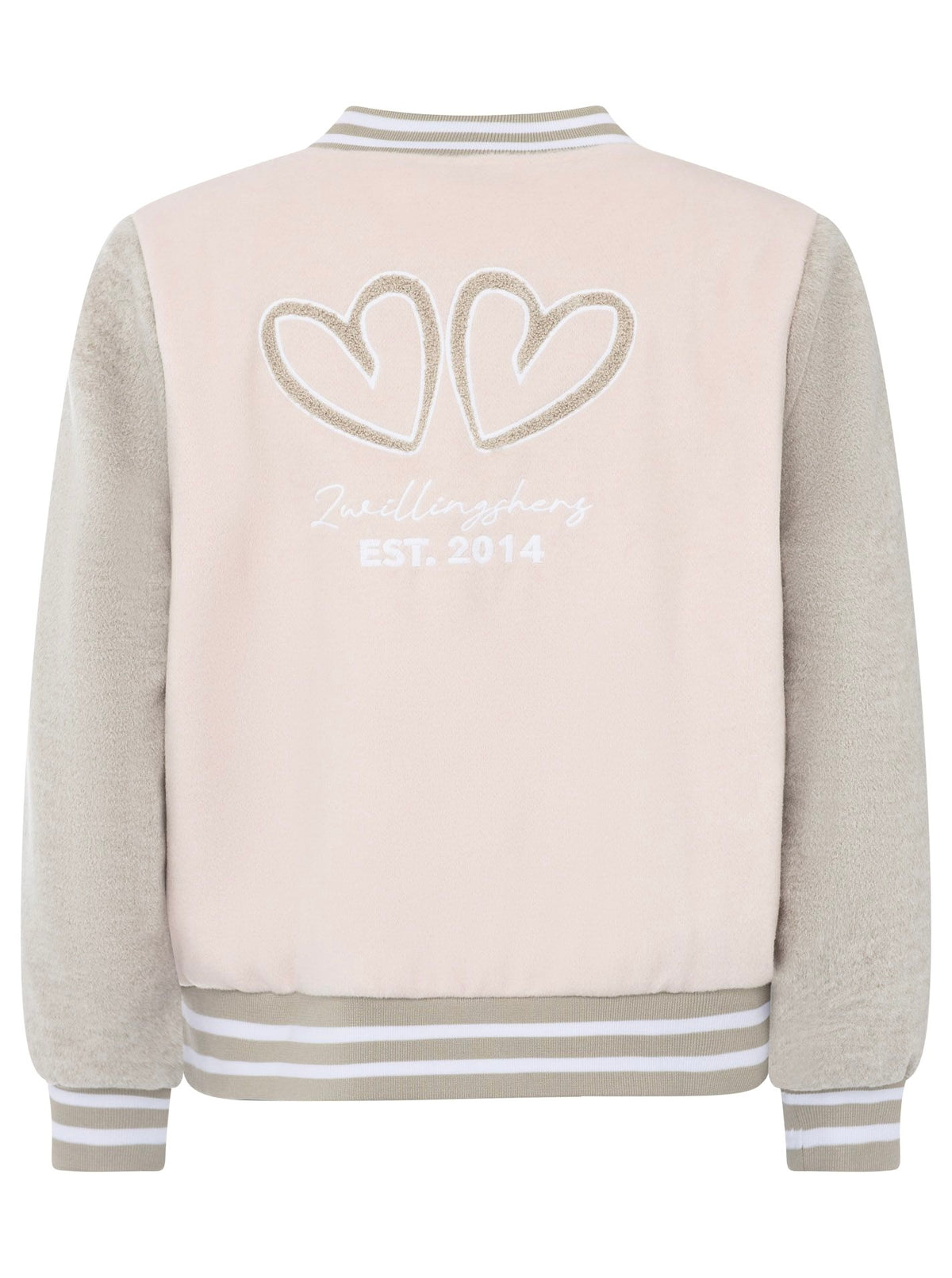 Zwillingsherz - Bomberjacke "College ZH" - Grau/Rosa