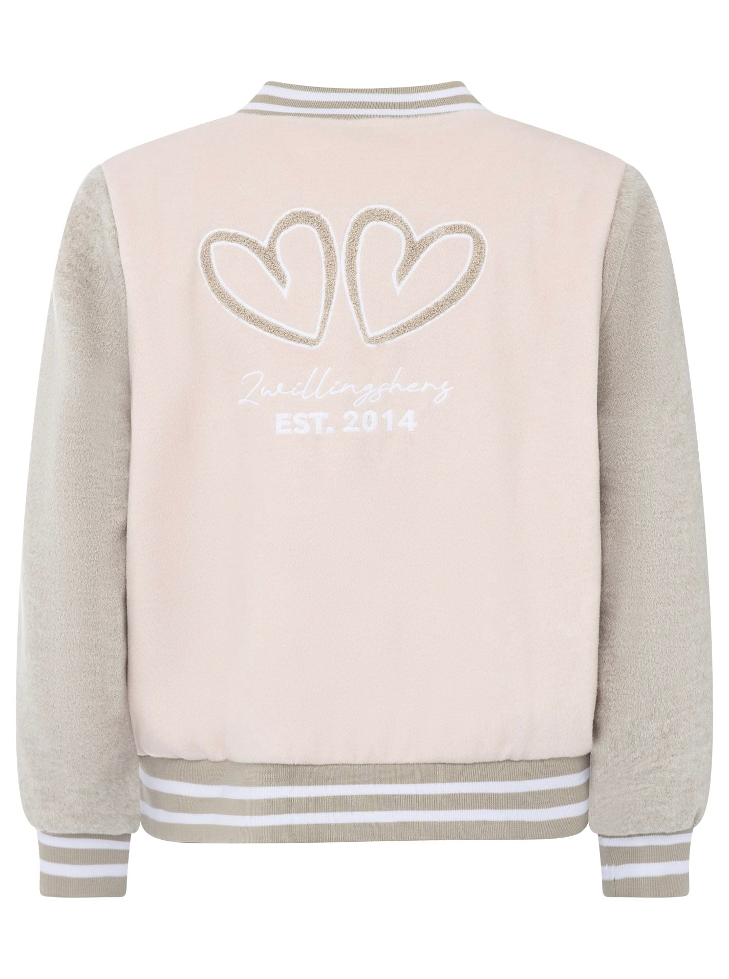 Zwillingsherz - Bomberjacke "College ZH" - Grau/Rosa