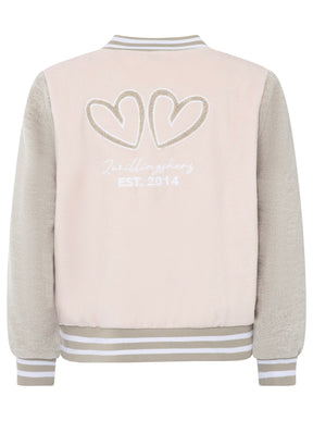 Zwillingsherz - Bomberjacke "College ZH" - Grau/Rosa