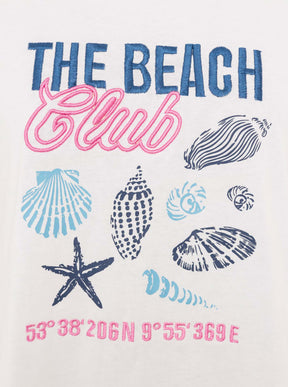 Zwillingsherz - T-Shirt "The Beach Club" - Weiß