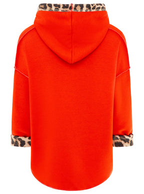 Zwillingsherz  Hoodie Doubleface "Leo" - Rot