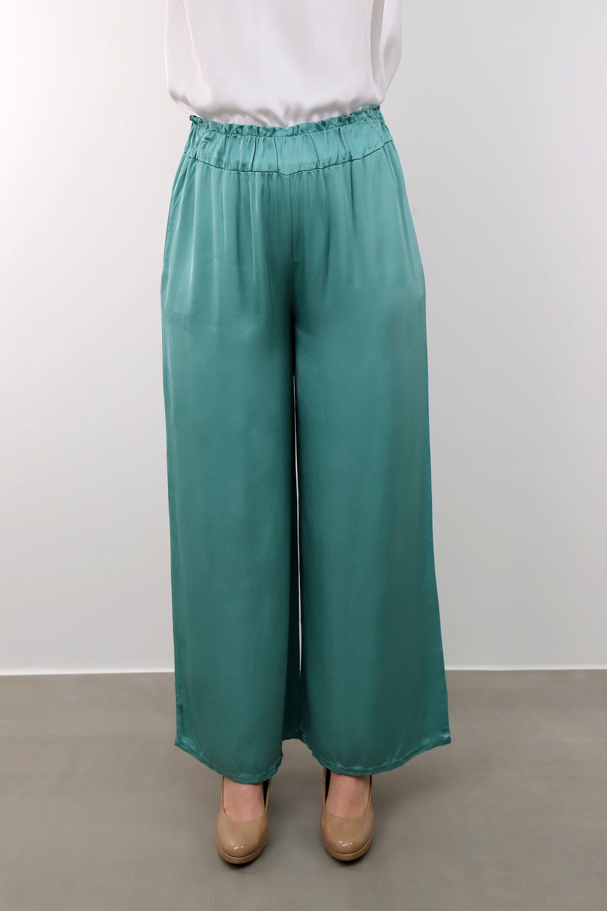Seiden-Hose - Mint Grün