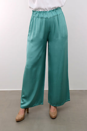 Seiden-Hose - Mint Grün