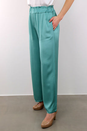 Seiden-Hose - Mint Grün