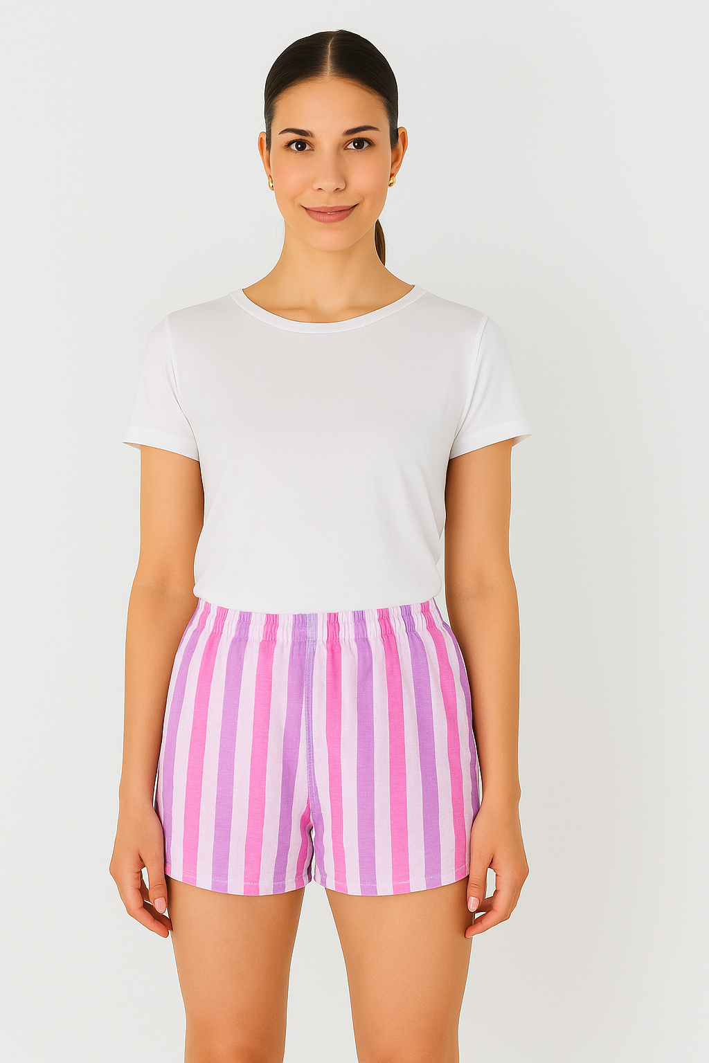 Musselin Shorts - Streifen