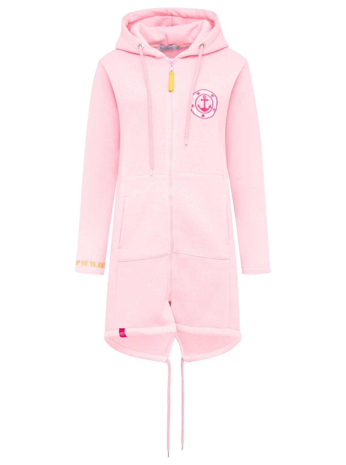 Zwillingsherz - Hoodiemantel "Strandgück Meer" - Rosa-Pink