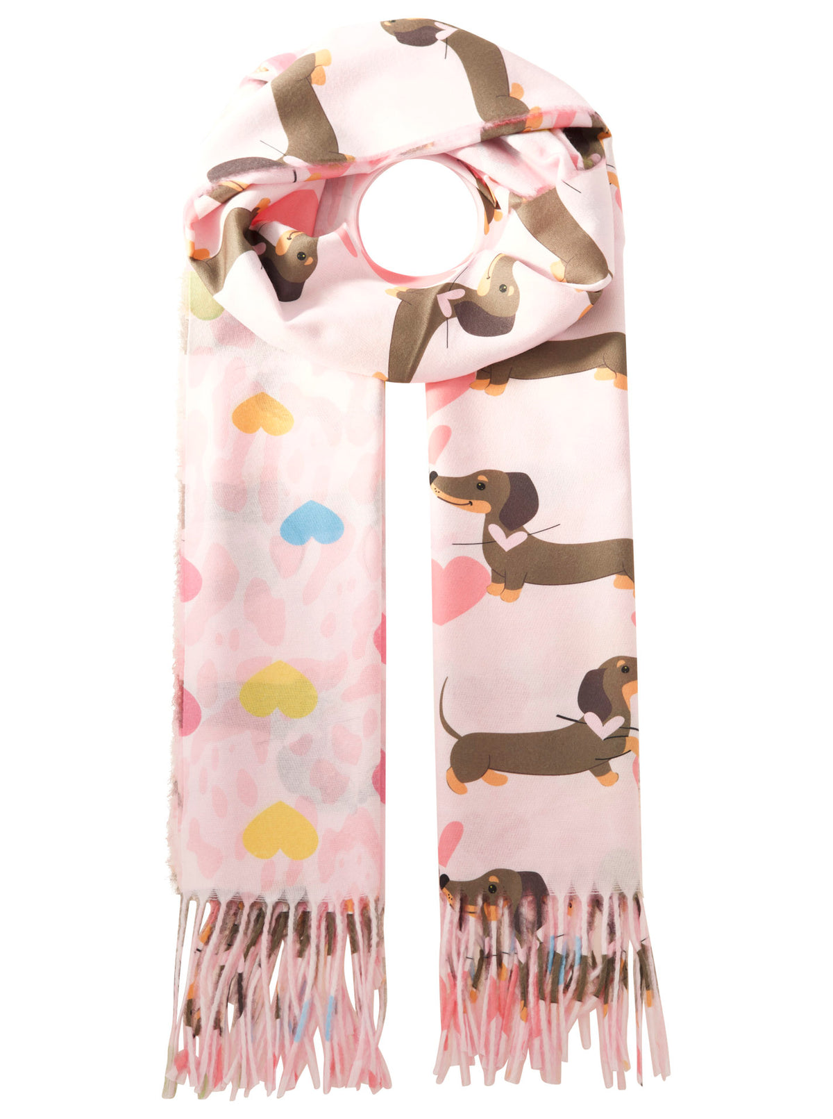 Zwillingsherz - Schal Dackel Love - Rosa