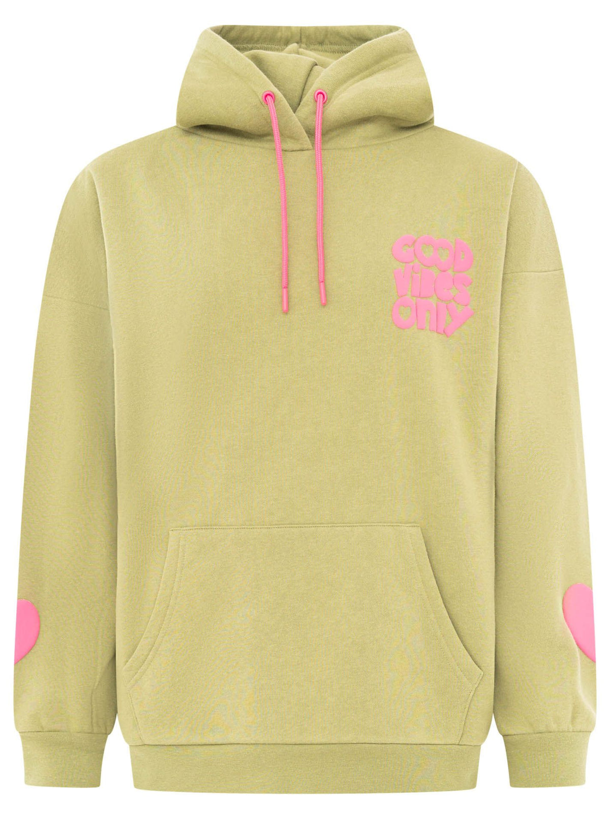 Zwillingsherz Hoodie "Good Vibes Only" - Olive