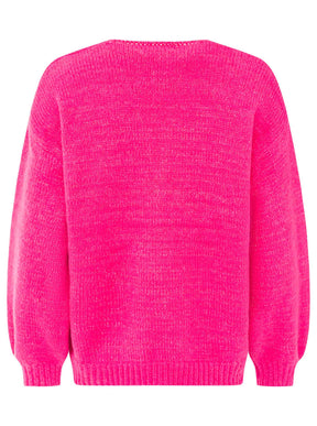 Zwillingsherz - Oversize Pullover "Love More" - Neonpink