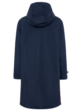 Zwillingsherz Damen Windjacke – Dunkelblau mit pinkem Futter