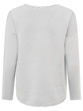 Zwillingsherz -  Sweatshirt "Positive Mind" - Hellgrau