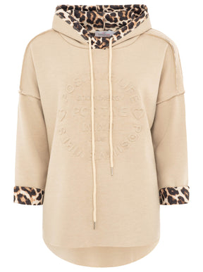 Zwillingsherz  Hoodie Doubleface "Leo" - Beige