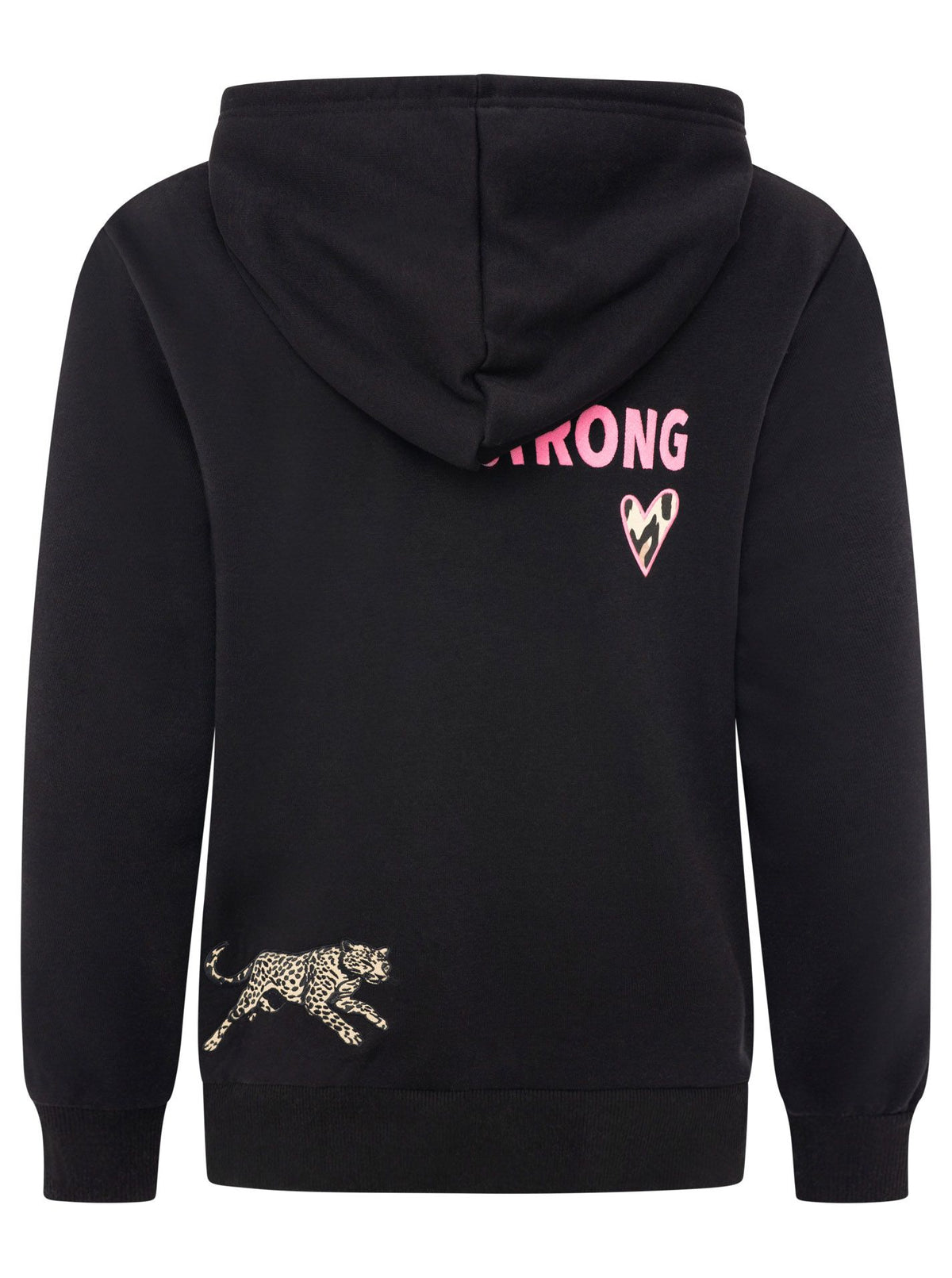 Zwillingsherz - Hoodie "Leo Wild Fearless" - Schwarz
