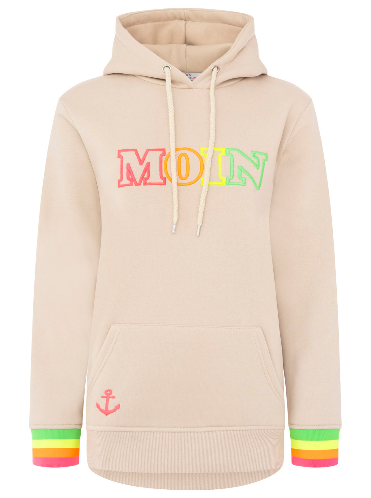 Zwillingsherz - Hoodie "Moin Bunt" - Beige