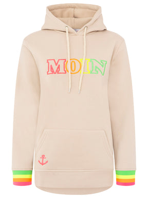 Zwillingsherz - Hoodie "Moin Bunt" - Beige