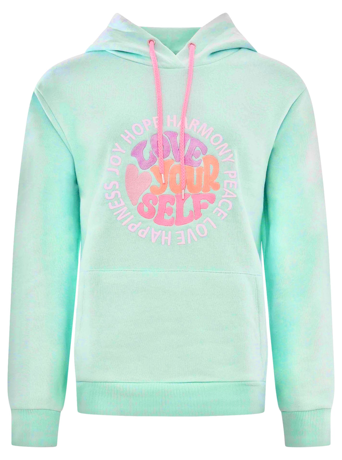 Zwillingsherz - Hoodie "Love Yourself Be Happy" - Mint
