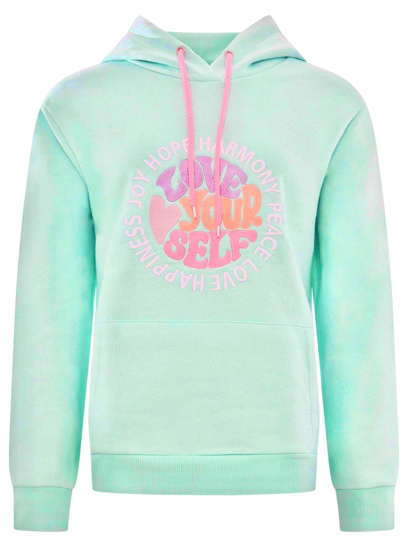 Zwillingsherz - Hoodie "Love Yourself Be Happy" - Mint