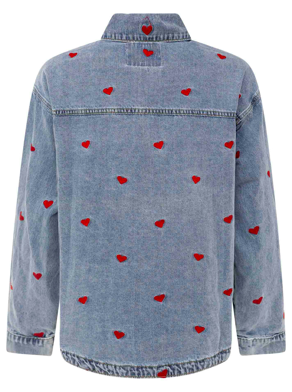 Zwillingsherz - Jeansjacke Herzen - Blau