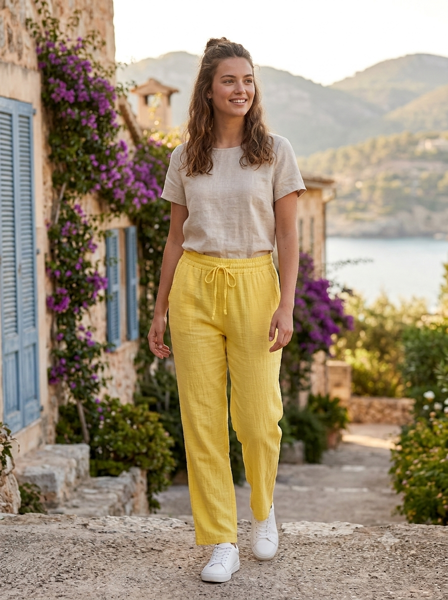 Leichte Baumwoll-Hose