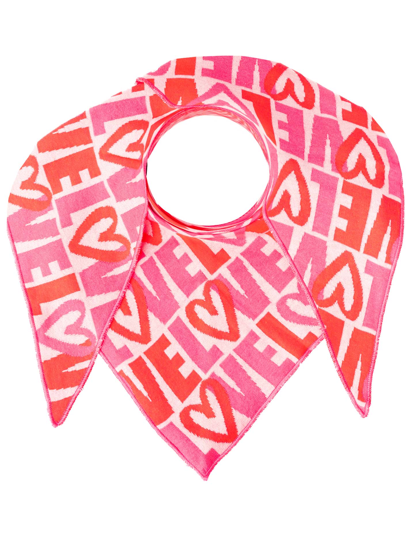 Zwillingsherz - Dreieckstuch/Schal "Liebe" Baumwolle - Pink
