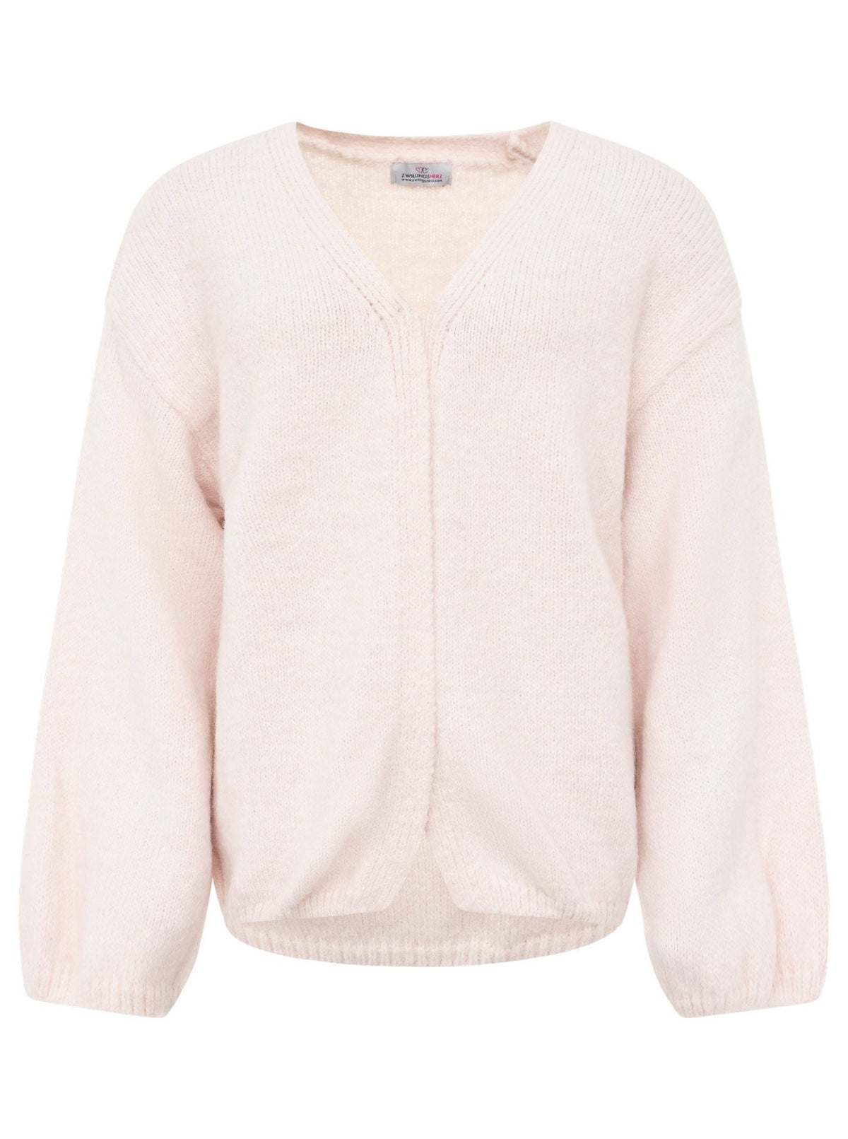 Zwillingsherz - Weicher Woll Cardigan - Rosa