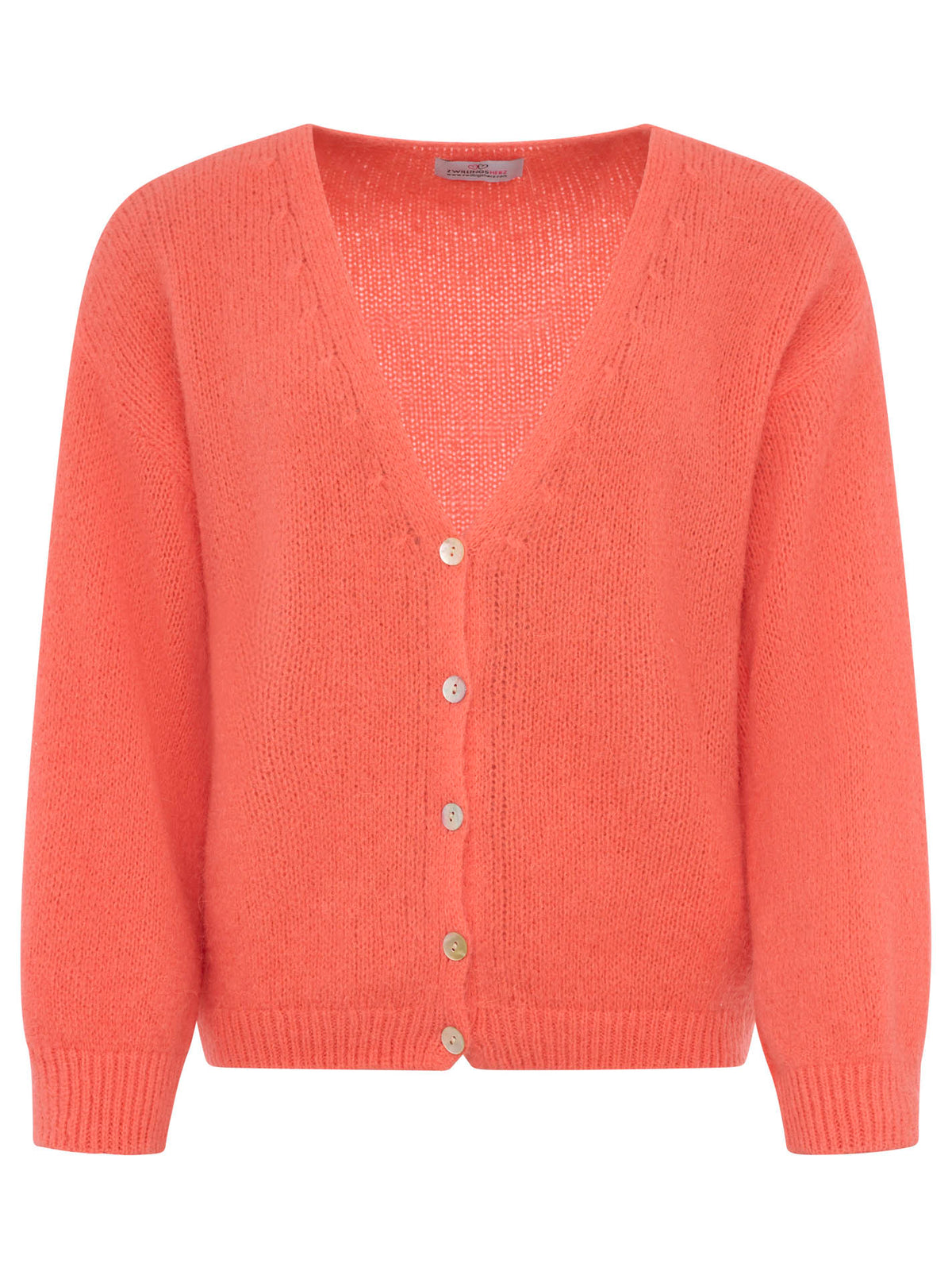 Zwillingsherz - Weicher Cardigan - Koralle