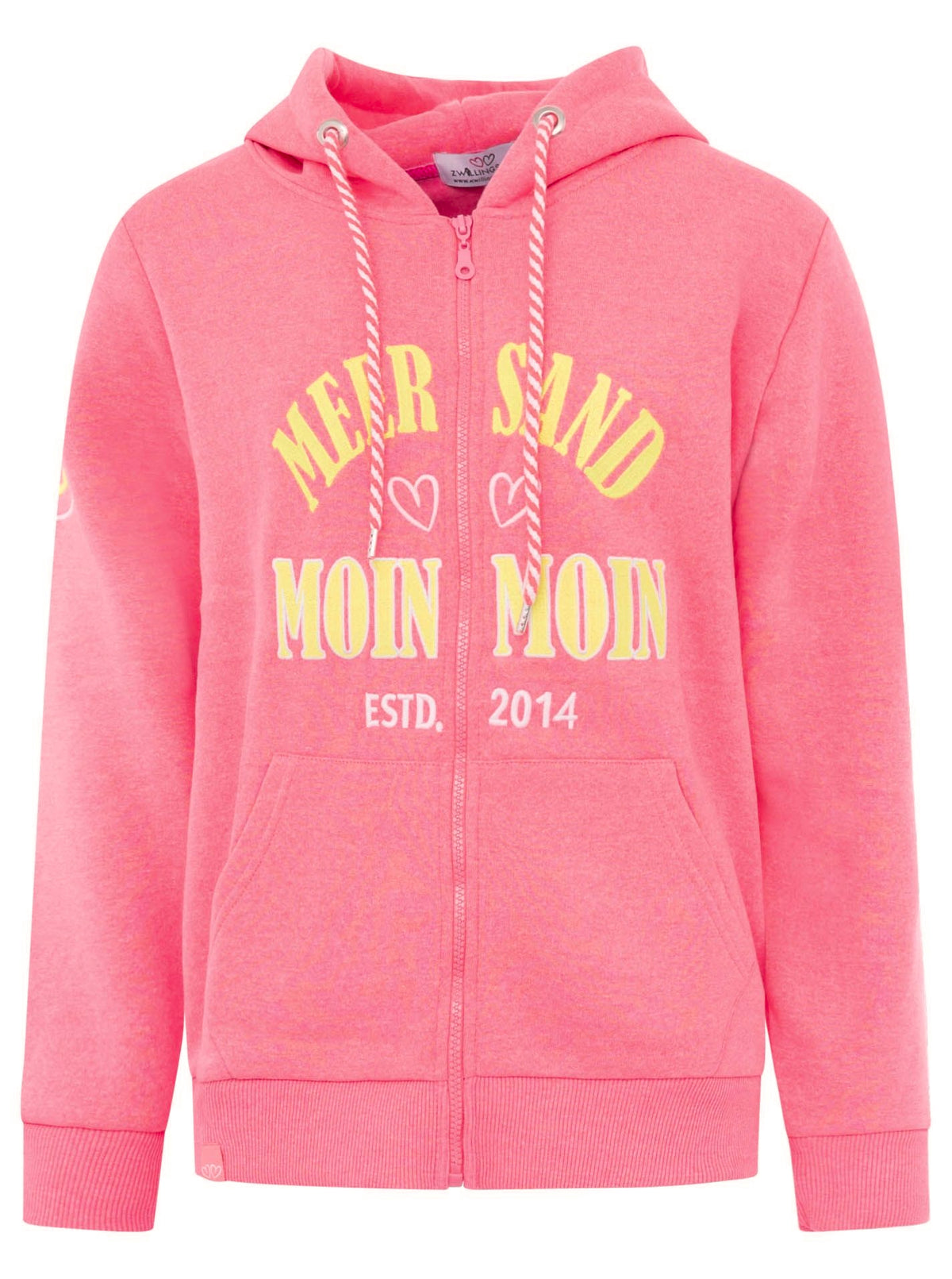 Zwillingsherz - Hoodiejacke "Moin Meer Sand - Blau