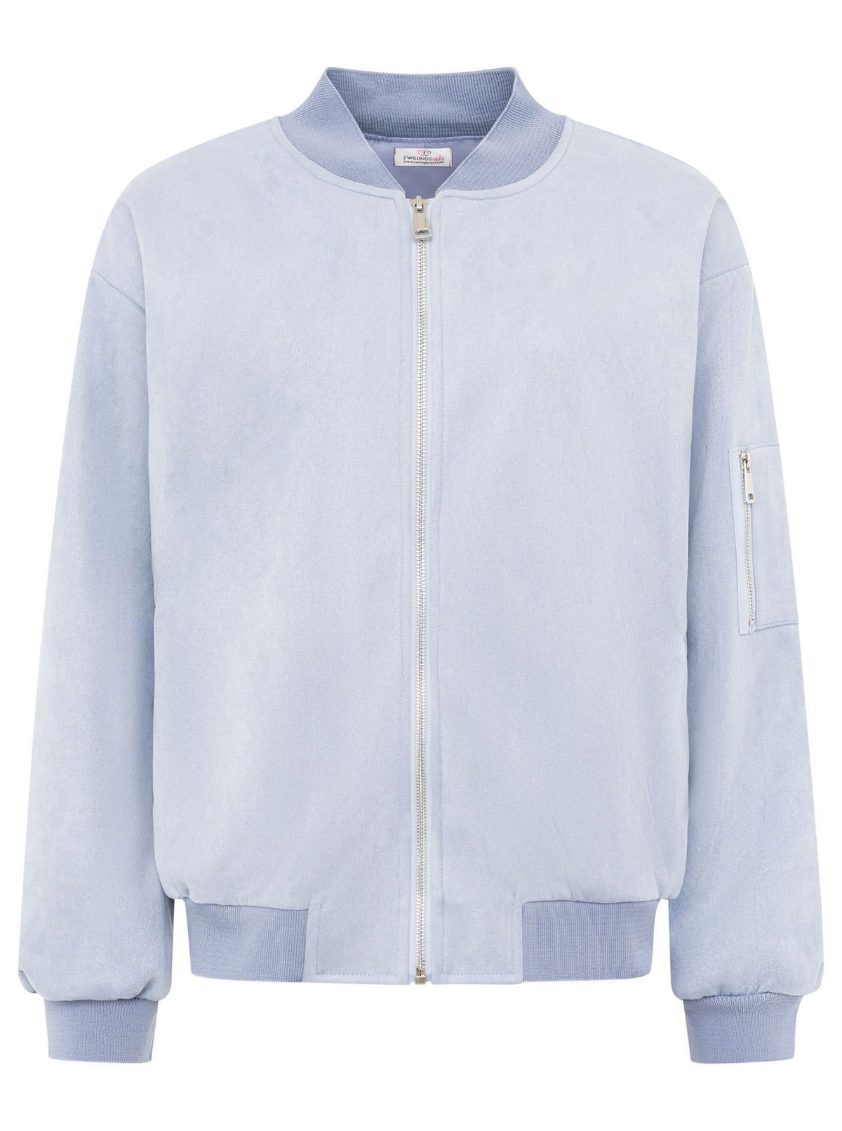 Zwillingsherz - Velours Blouson - Hellblau