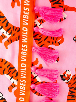 Dreieckstuch Organic Bamboo "Wild Vibes" - Pink