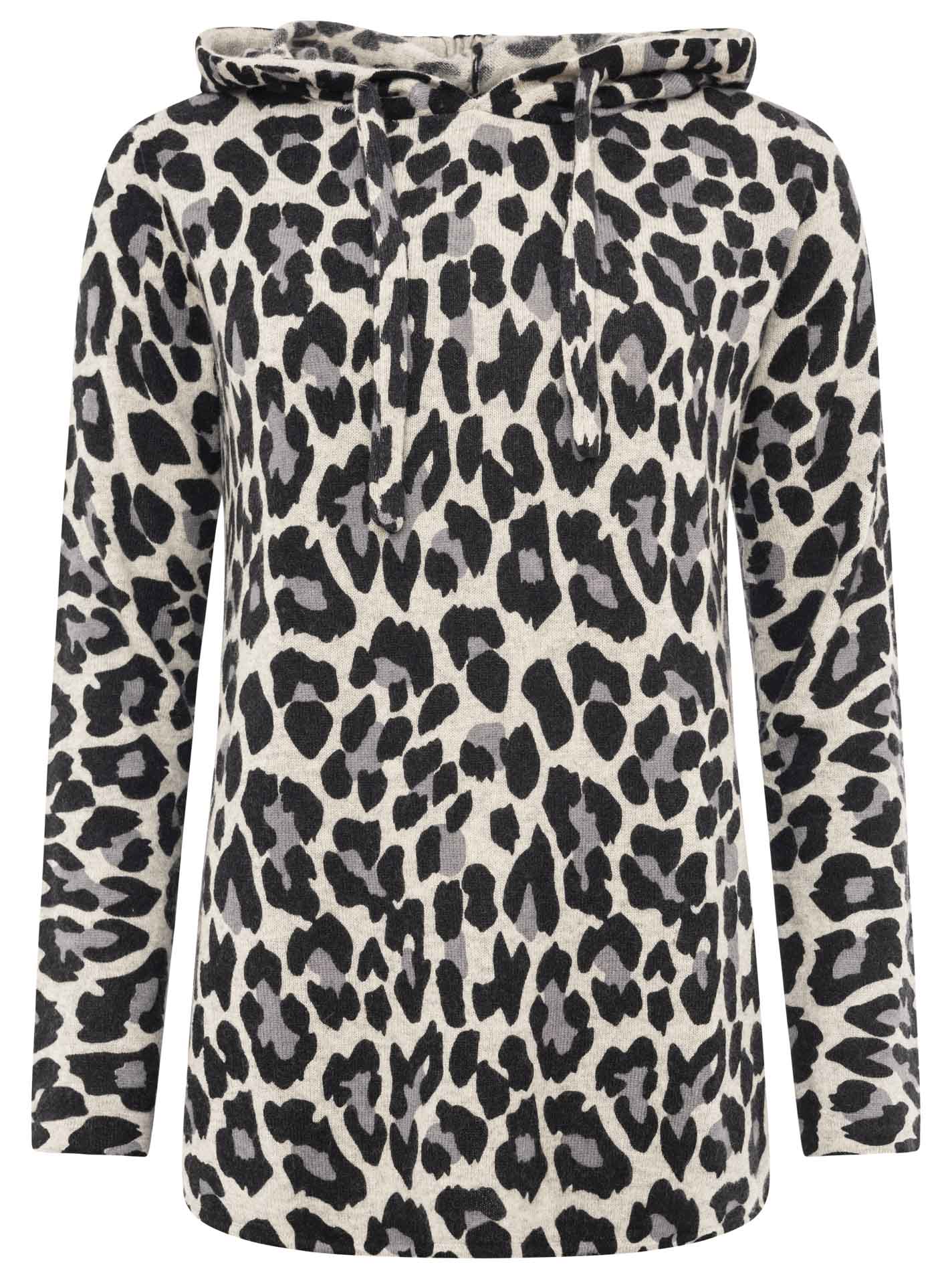 Zwillingsherz Kaschmir / Cashmere Hoodie Leo - Grau