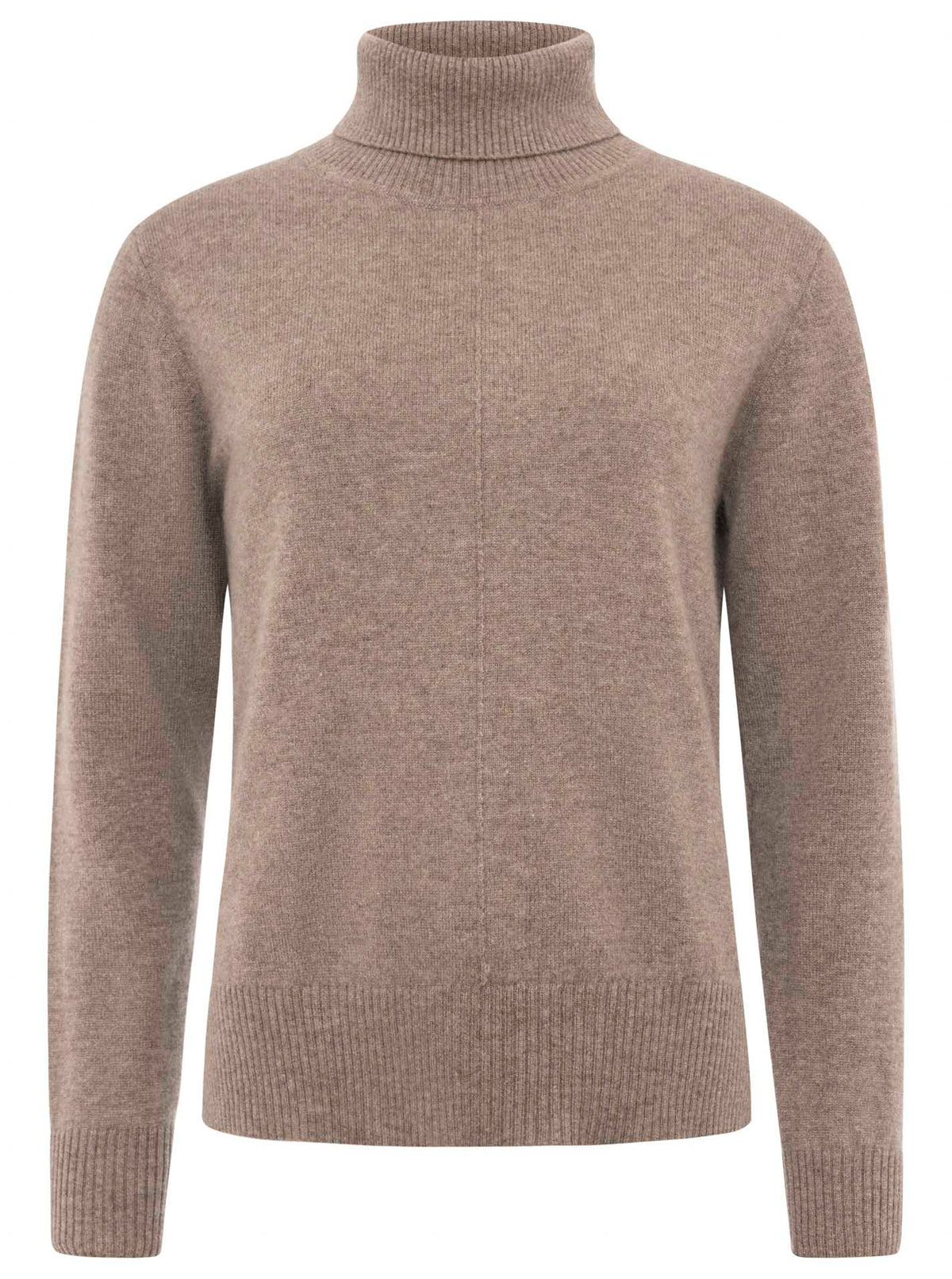 Zwillingsherz Kaschmir / Cashmere Rollkragen Pullover - Taupe