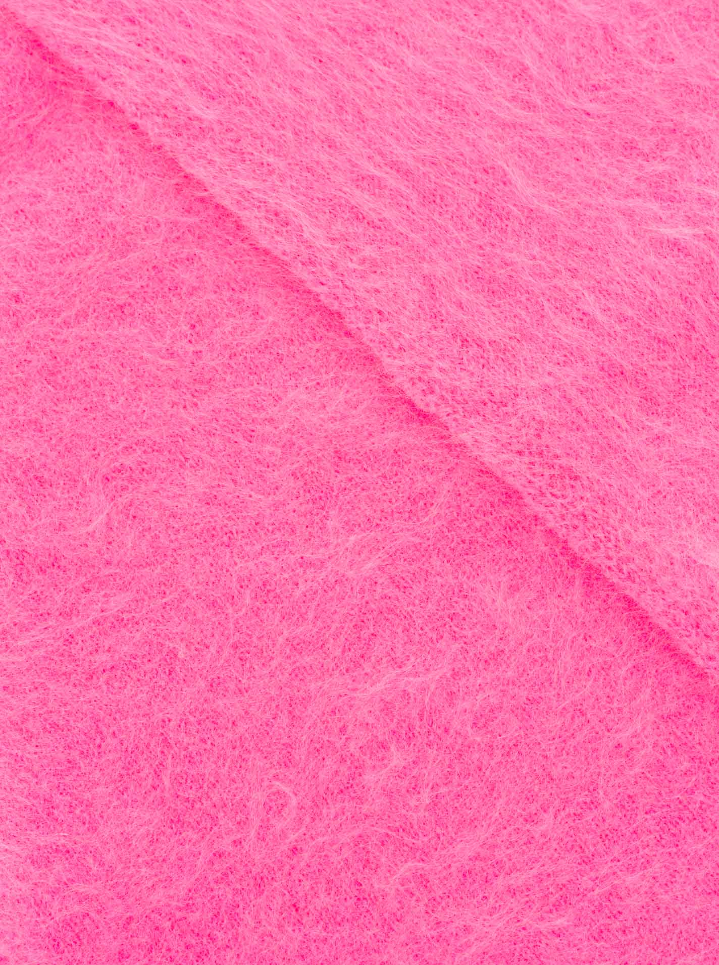 Zwillingsherz - 100% Kaschmir XXL Dreieckstuch "Brushed" - Neonpink